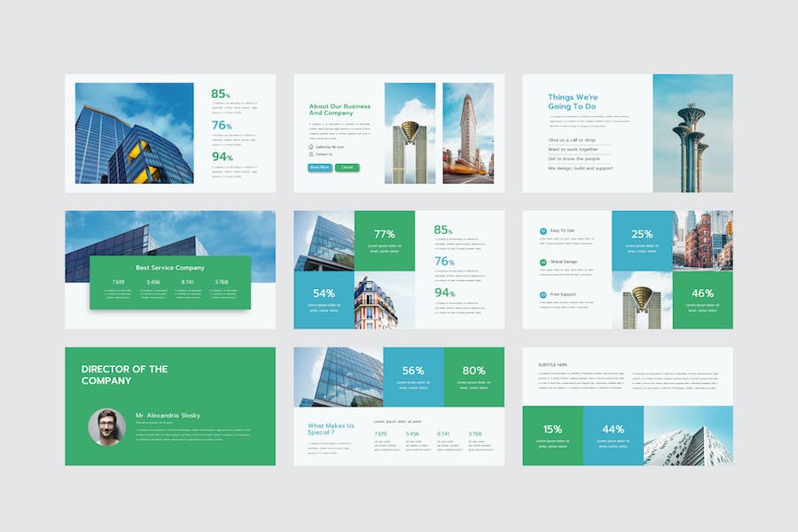 现代设计风格铬色Keynote主题模板 - 顶尖PPT