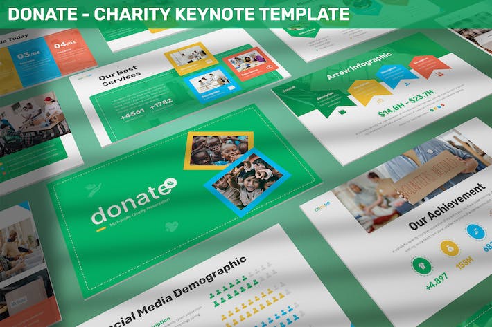 捐赠慈善公益keynote模板 - 顶尖PPT