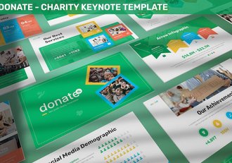 捐赠慈善公益keynote模板 - 顶尖PPT