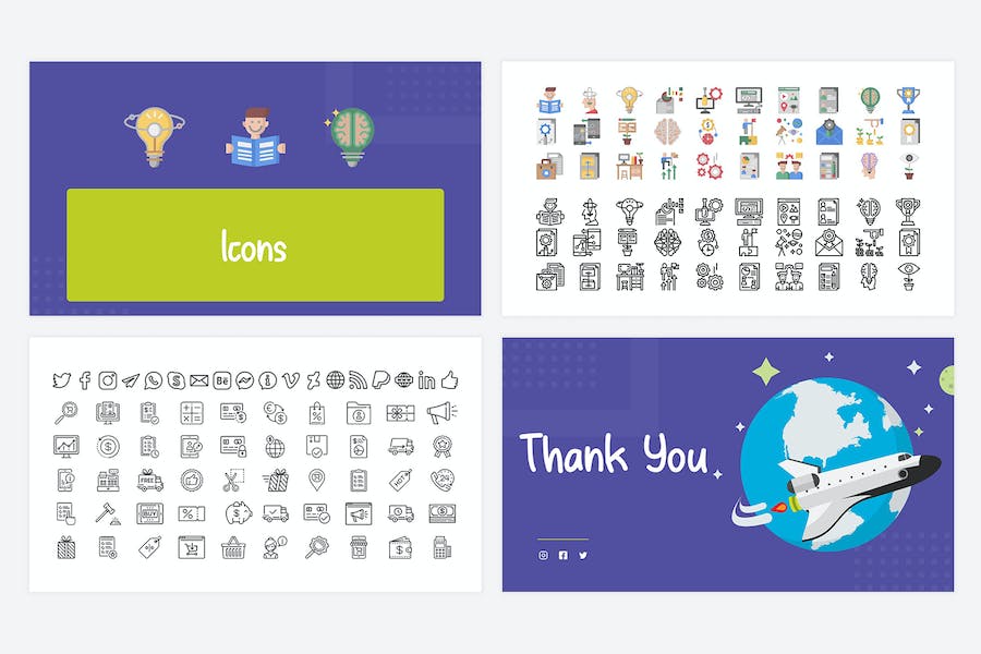 知识科普在线教育培训课程PPT模板 - 顶尖PPT