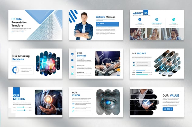 人力资源数据keynote模板 - 顶尖PPT