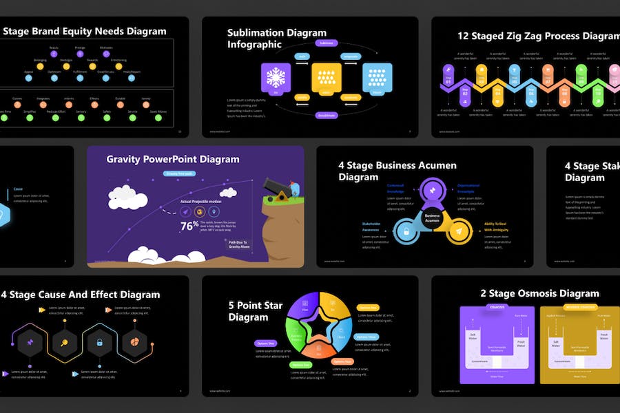 创意步骤图循环图形PPT模板 - 顶尖PPT