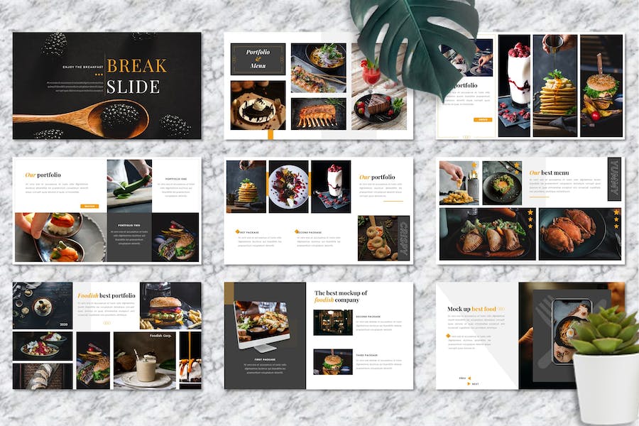 美食饮品行业推介营销宣传PPT模板 - 顶尖PPT