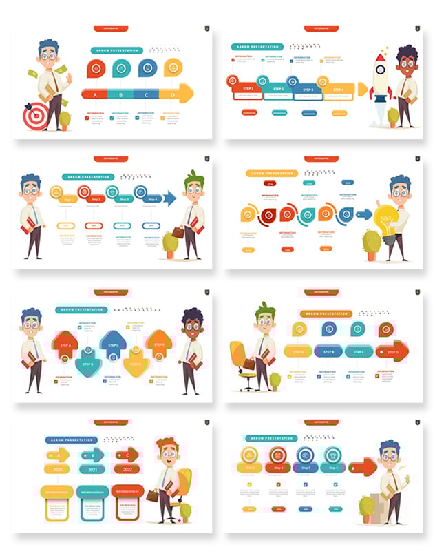 金融理财人物插画图形PPT模板 - 顶尖PPT