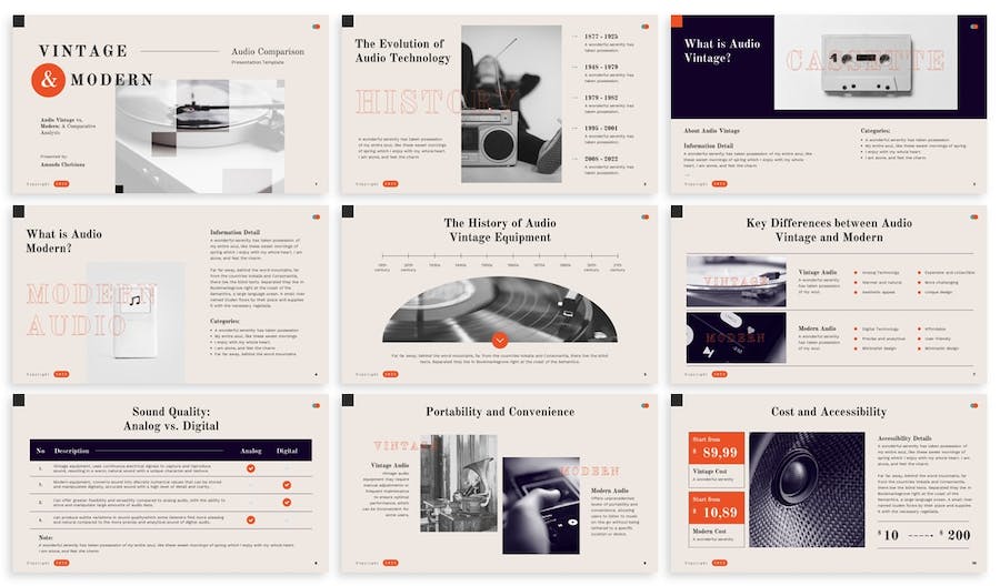 复古老物件古董介绍展示PPT模板 - 顶尖PPT