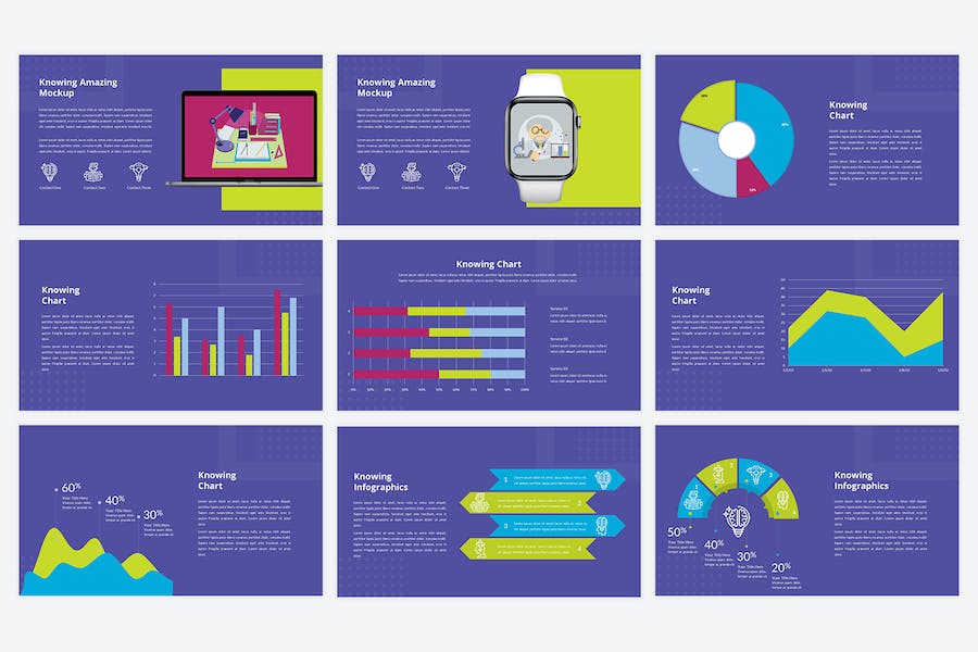 知识科普在线教育培训课程PPT模板 - 顶尖PPT