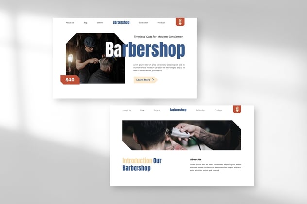 理发店理发师主题keynote模板 - 顶尖PPT