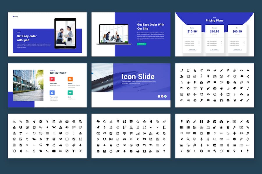 商务风格财务公司keynote模板 - 顶尖PPT