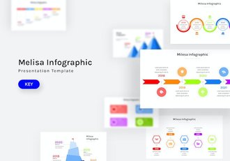 彩色步骤流程信息图形keynote模板 - 顶尖PPT
