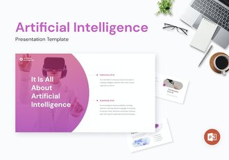 人工智能技术知识讲述教学演讲方案PPT模板 - 顶尖PPT
