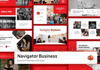 导航器业务管理演示PPT模板 - 顶尖PPT