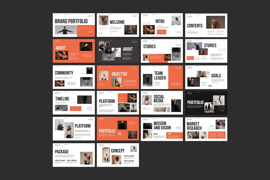 品牌产品组合展示PPT模板 - 顶尖PPT