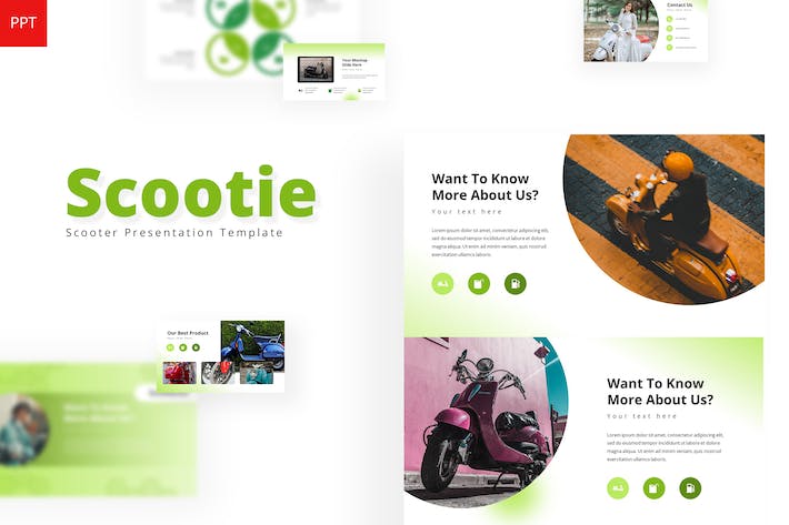 简洁绿色系品牌推广演示PPT模板 - 顶尖PPT