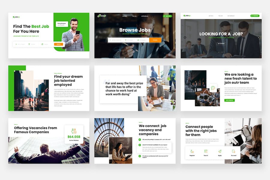 商业风格工作报告PPT模板 - 顶尖PPT