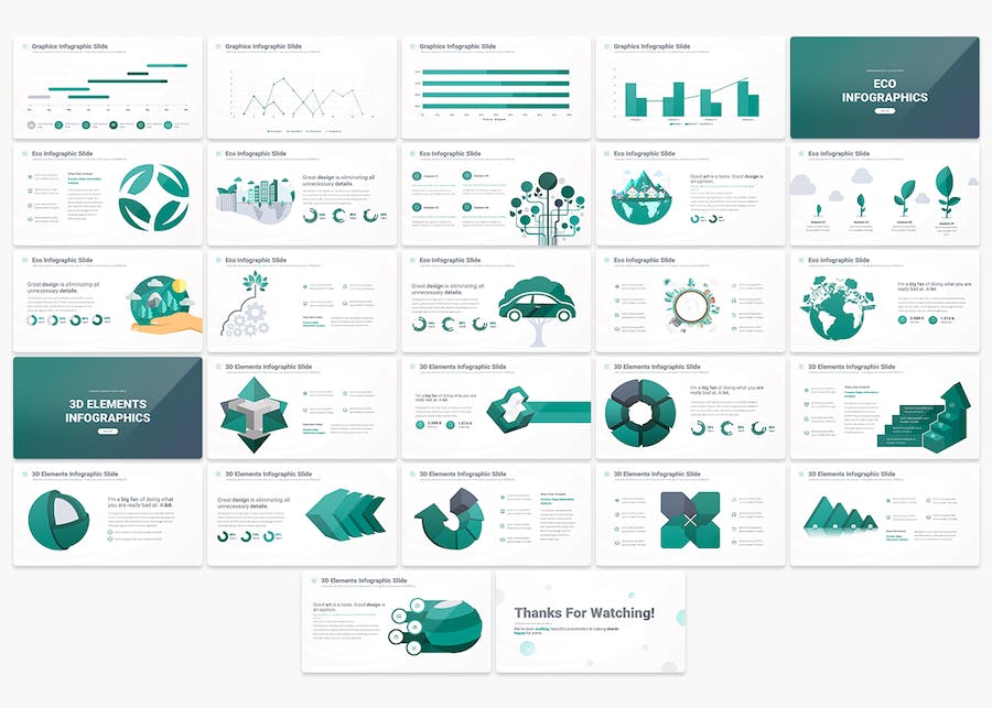 多功能数据汇报循环聚合步骤图形keynote模板 - 顶尖PPT