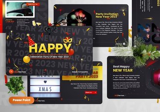 新年元旦快乐新年祝福新年派对keynote模板 - 顶尖PPT