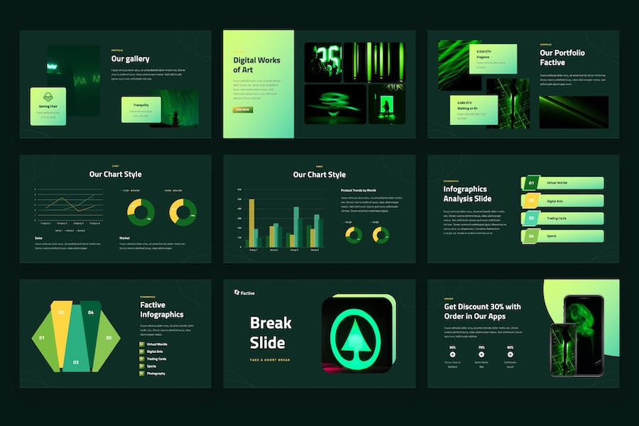 非同质化创意数字货币PPT模板 - 顶尖PPT