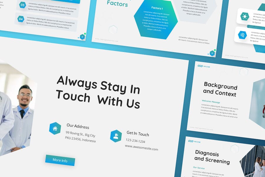 医疗健康医学研究报告Keynote模板 - 顶尖PPT