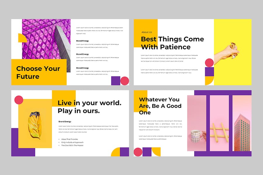 立方体创意几何设计作品展示Keynote模板 - 顶尖PPT