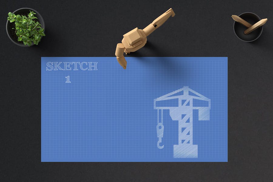 手绘草图创意设计方案提案展示PPT模板 - 顶尖PPT