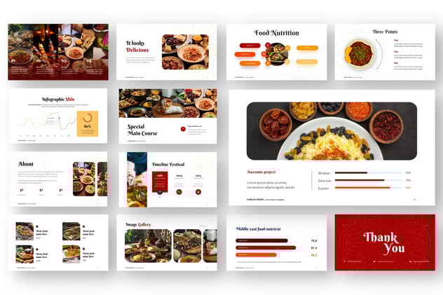 食品信息图PPT模板 - 顶尖PPT