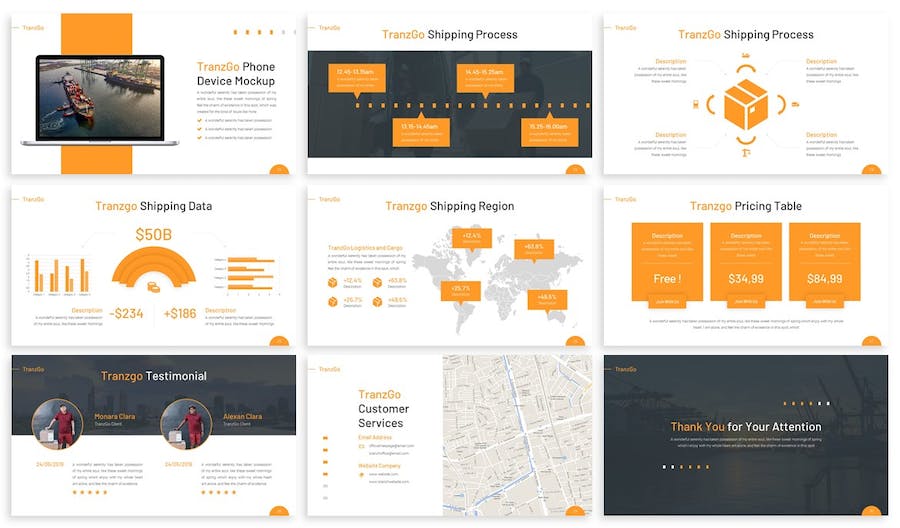 TRANZGO-物流-PowerPoint-模板 - 顶尖PPT