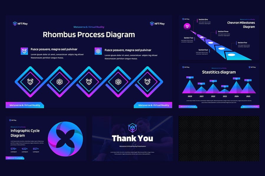 科技虚拟世界讲述展示应用创新体验Keynote模板 - 顶尖PPT