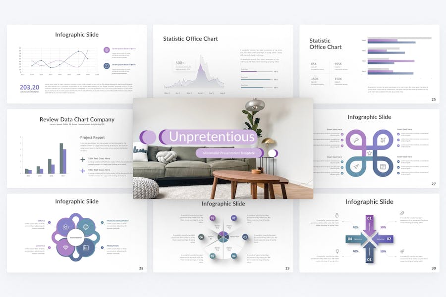 朴实无华极简主义国外PPT模板 - 顶尖PPT