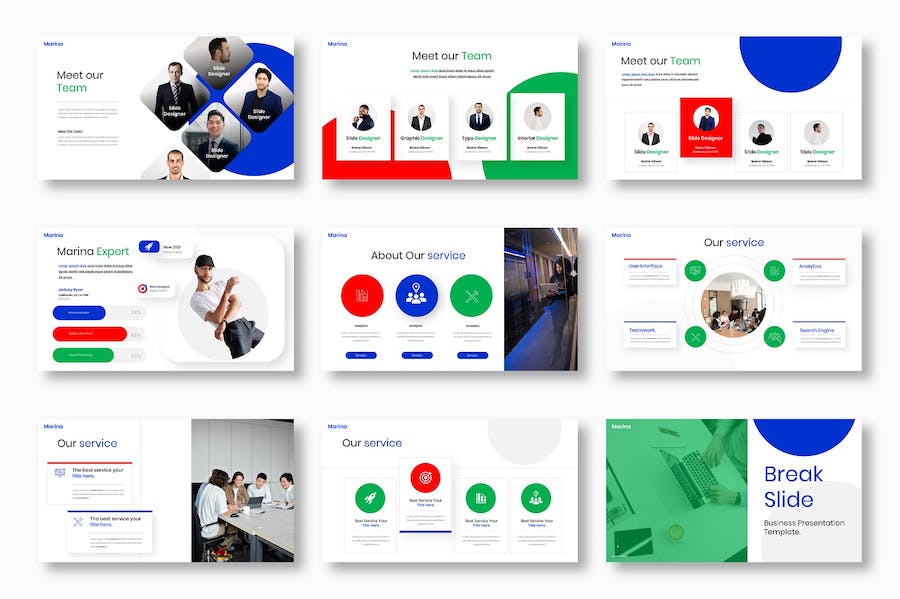 商务企业团队展示工作总结汇报keynote模板 - 顶尖PPT