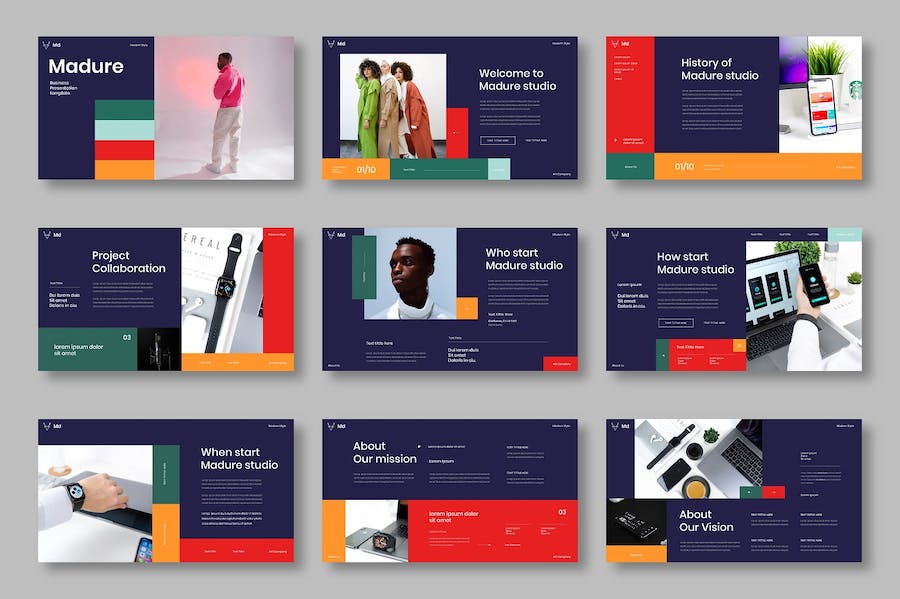 成熟商务企业形象展示PPT模板 - 顶尖PPT