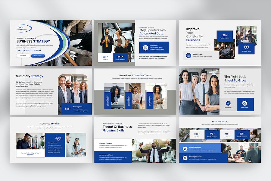 商业策略规划战略方案展示业务布局PPT模板 - 顶尖PPT