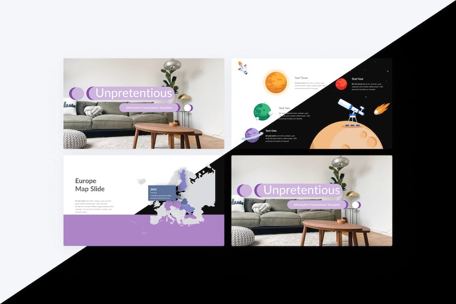 朴实无华极简主义国外PPT模板 - 顶尖PPT