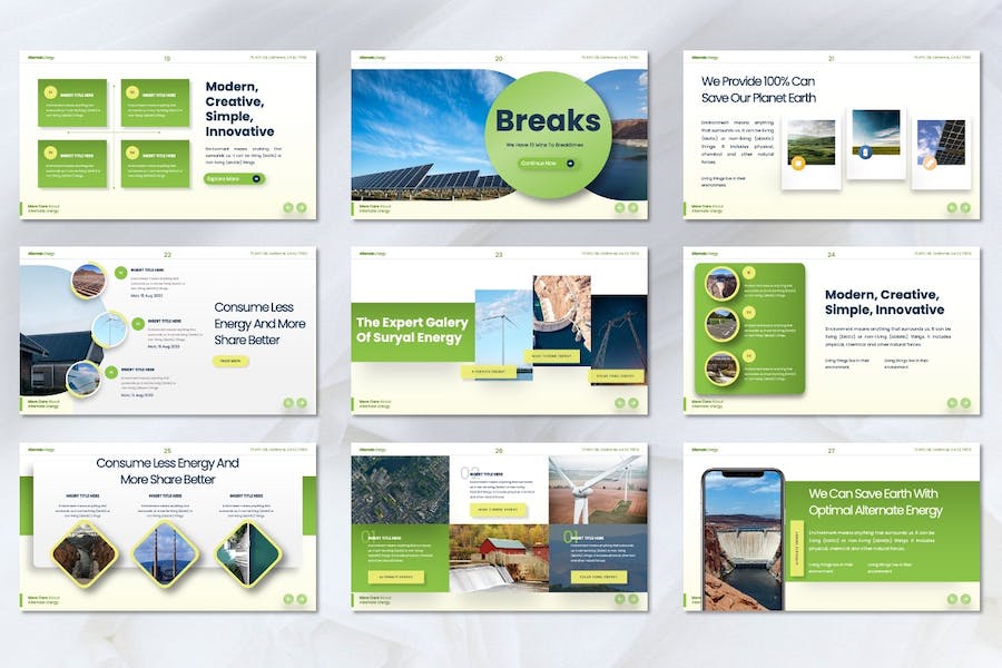 新能源风力发电PPT模板 - 顶尖PPT