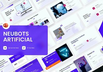 AI科技人工智能chatGPT大模型对话未来科技PPT模板 - 顶尖PPT