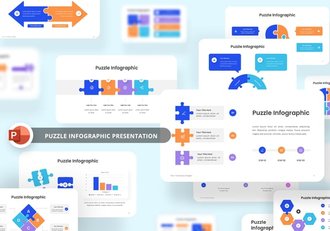 积木拼图图形PPT模板 - 顶尖PPT