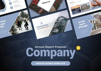 公司年度报告信息图表提案PPT模板 - 顶尖PPT