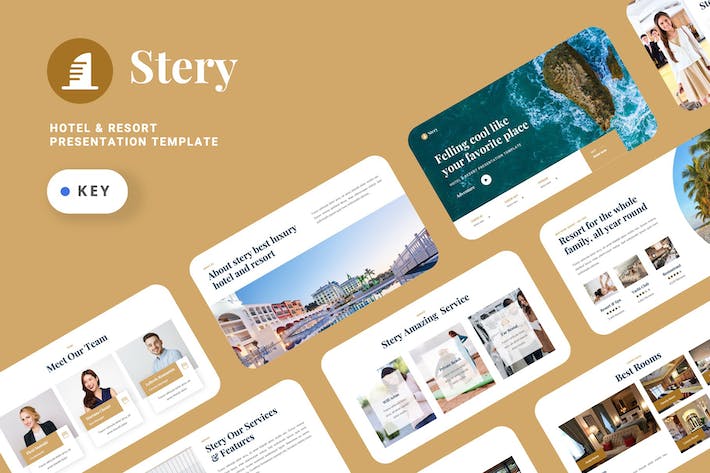 酒店度假村民宿keynote模板 - 顶尖PPT