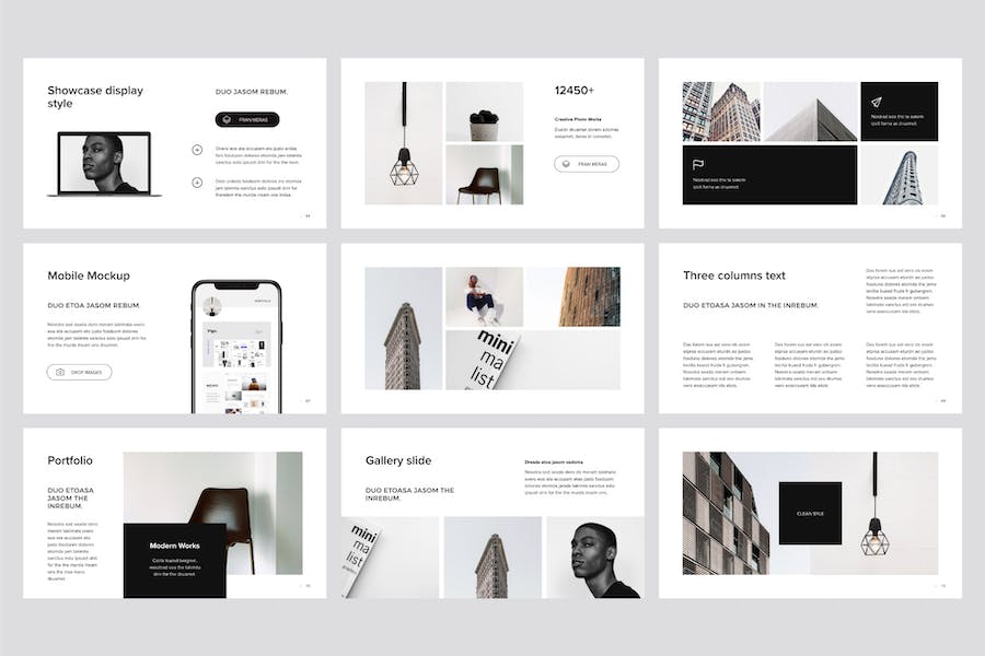 极简风格商务展示Keynote模板 - 顶尖PPT