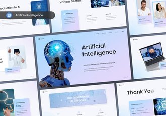 人工智能科技发展趋势创新分析Keynote模板 - 顶尖PPT