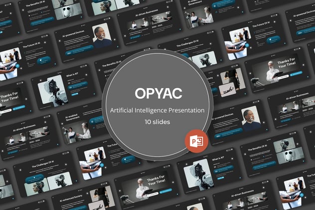 人工智能科技企业应用方案PPT模板 - 顶尖PPT