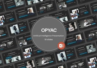 人工智能科技企业应用方案PPT模板 - 顶尖PPT
