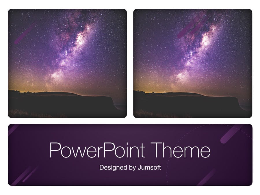 天文馆宇宙星空4:3尺寸PPT模板 - 顶尖PPT