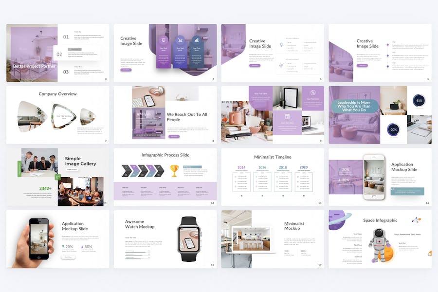 朴实无华极简主义国外PPT模板 - 顶尖PPT