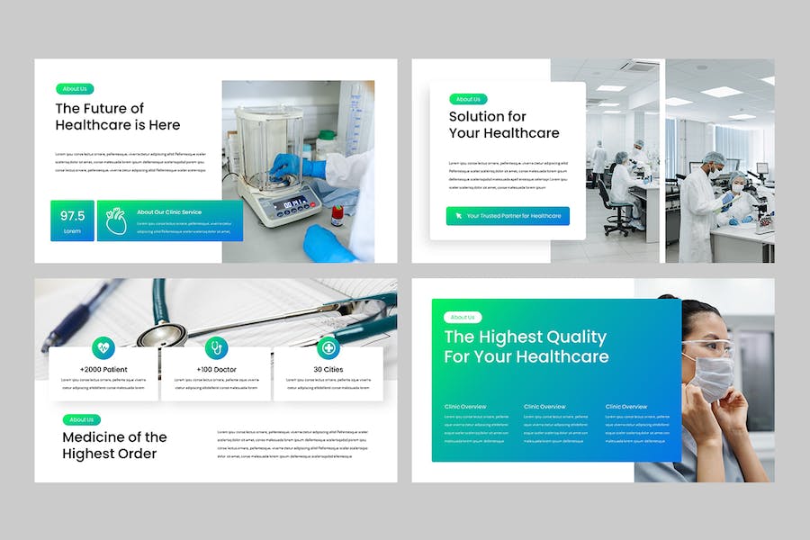 医疗医院健康管理服务介绍Keynote模板 - 顶尖PPT