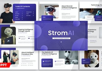 人工智能创意设计展示PPT模板 - 顶尖PPT
