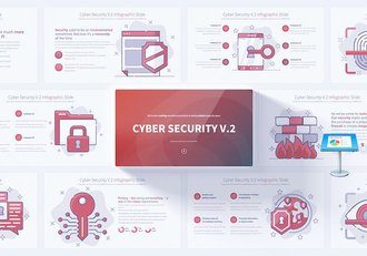 网络安全概念插画icon图形图表keynote模板 - 顶尖PPT