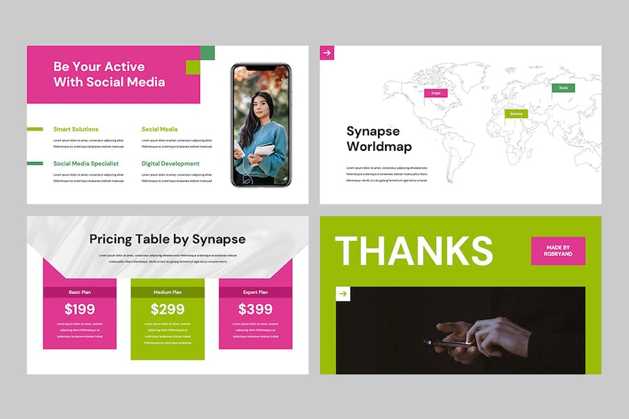 社交媒体内容运营方案Keynote模板 - 顶尖PPT