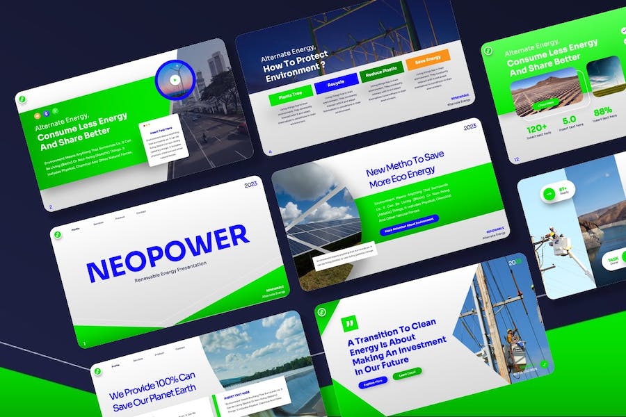 新能源电力供应解决方案Keynote模板 - 顶尖PPT