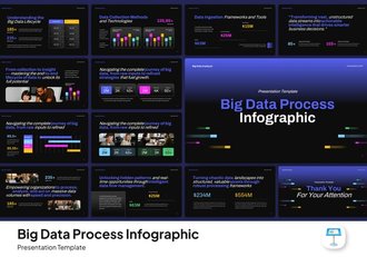 大数据流程可视化信息展示图形keynote模板 - 顶尖PPT