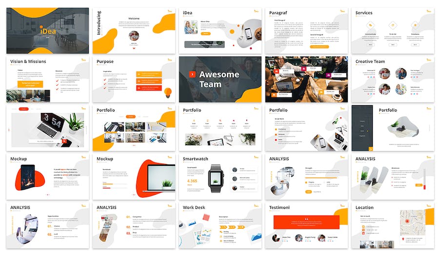 创意设计公司作品集品牌形象宣传PPT模板 - 顶尖PPT